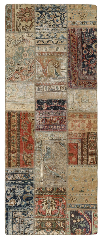 MY-RUG Teppich "Vintage Patch Work" Floral & Ornamentiert, Handgeknüpft