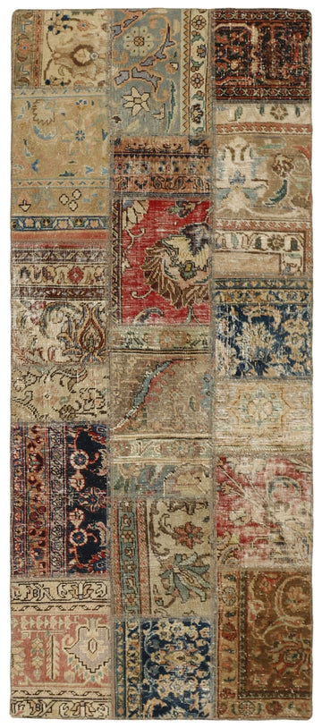 MY-RUG Teppich "Vintage Patch Work" Floral & Ornamentiert, Handgeknüpft
