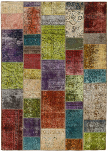 MY-RUG Teppich "Vintage Patch Work" Floral & Ornamentiert, Handgeknüpft