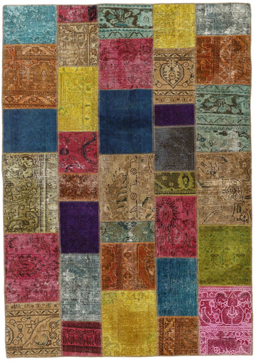 MY-RUG Teppich "Vintage Patch Work" Floral & Ornamentiert, Handgeknüpft