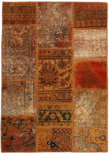 MY-RUG Teppich "Vintage Patch Work" Floral & Ornamentiert, Handgeknüpft