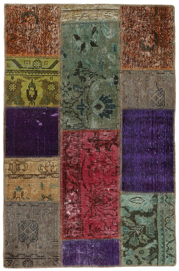 MY-RUG Teppich "Vintage Patch Work" Floral & Ornamentiert, Handgeknüpft
