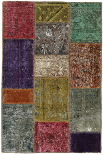 MY-RUG Teppich "Vintage Patch Work" Floral & Ornamentiert, Handgeknüpft