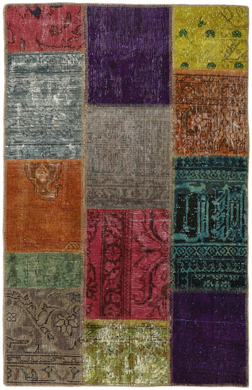 MY-RUG Teppich "Vintage Patch Work" Floral & Ornamentiert, Handgeknüpft
