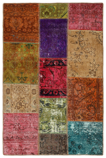 MY-RUG Teppich "Vintage Patch Work" Floral & Ornamentiert, Handgeknüpft
