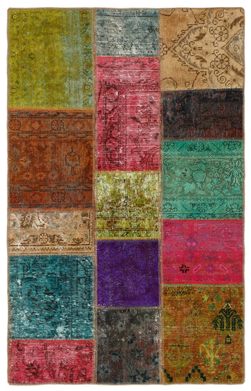 MY-RUG Teppich "Vintage Patch Work" Floral & Ornamentiert, Handgeknüpft