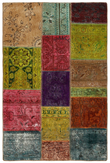MY-RUG Teppich "Vintage Patch Work" Floral & Ornamentiert, Handgeknüpft