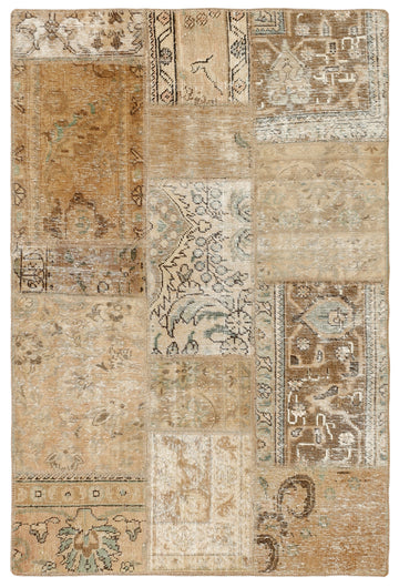 MY-RUG Teppich "Vintage Patch Work" Floral & Ornamentiert, Handgeknüpft
