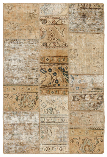 MY-RUG Teppich "Vintage Patch Work" Floral & Ornamentiert, Handgeknüpft