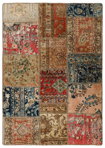 MY-RUG Teppich "Vintage Patch Work" Floral & Ornamentiert, Handgeknüpft