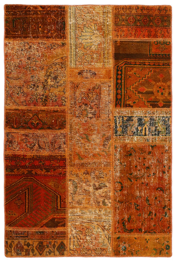 MY-RUG Teppich "Vintage Patch Work" Floral & Ornamentiert, Handgeknüpft