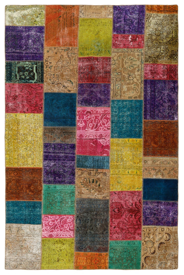MY-RUG Teppich "Vintage Patch Work" Floral & Ornamentiert, Handgeknüpft