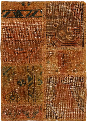 MY-RUG Teppich "Vintage Patch Work" Floral & Ornamentiert, Handgeknüpft