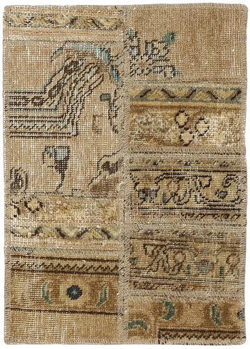 MY-RUG Teppich "Vintage Patch Work" Floral & Ornamentiert, Handgeknüpft