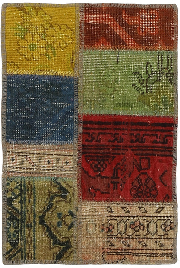 MY-RUG Teppich "Vintage Patch Work" Floral & Ornamentiert, Handgeknüpft