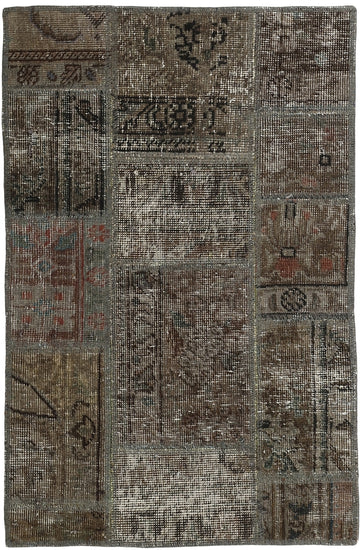 MY-RUG Teppich "Vintage Patch Work" Floral & Ornamentiert, Handgeknüpft