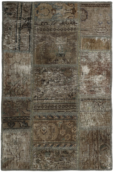 MY-RUG Teppich "Vintage Patch Work" Floral & Ornamentiert, Handgeknüpft