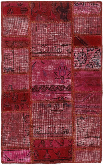 MY-RUG Teppich "Vintage Patch Work" Floral & Ornamentiert, Handgeknüpft