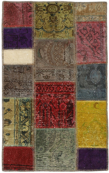 MY-RUG Teppich "Vintage Patch Work" Floral & Ornamentiert, Handgeknüpft