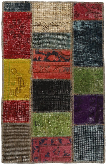 MY-RUG Teppich "Vintage Patch Work" Floral & Ornamentiert, Handgeknüpft