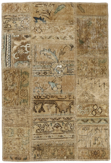MY-RUG Teppich "Vintage Patch Work" Floral & Ornamentiert, Handgeknüpft