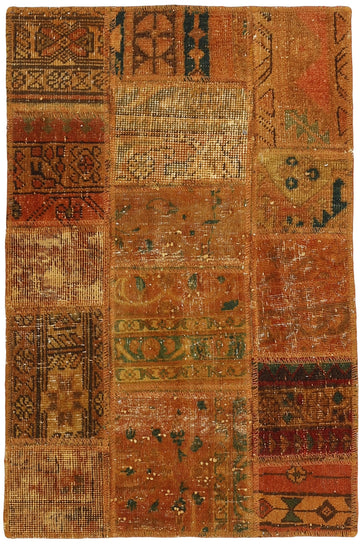 MY-RUG Teppich "Vintage Patch Work" Floral & Ornamentiert, Handgeknüpft