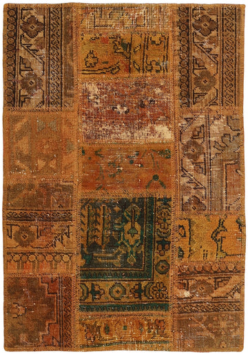 MY-RUG Teppich "Vintage Patch Work" Floral & Ornamentiert, Handgeknüpft