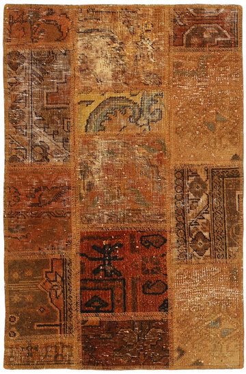 MY-RUG Teppich "Vintage Patch Work" Floral & Ornamentiert, Handgeknüpft