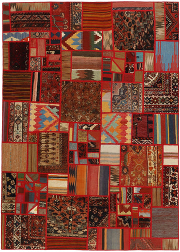 MY-RUG Teppich "Modern Patchwork " Geometrische Muster, Handgeknüpft