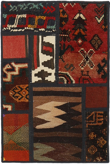 MY-RUG Teppich "Modern Patchwork " Geometrische Muster, Handgeknüpft