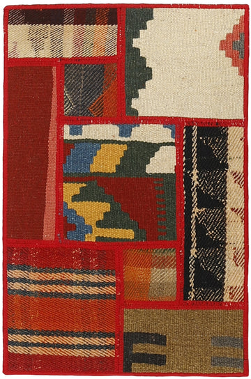 MY-RUG Teppich "Modern Patchwork " Geometrische Muster, Handgeknüpft