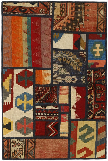 MY-RUG Teppich "Modern Patchwork " Geometrische Muster, Handgeknüpft