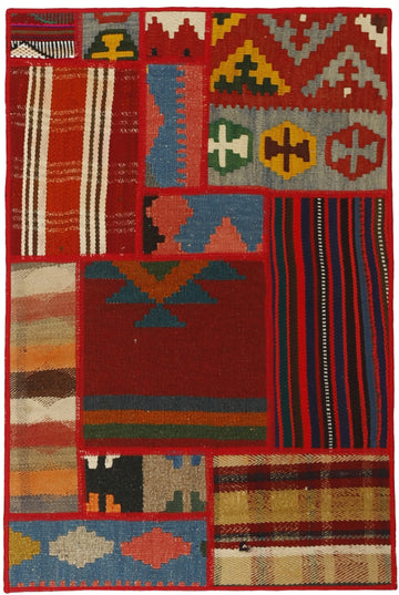 MY-RUG Teppich "Modern Patchwork " Geometrische Muster, Handgeknüpft
