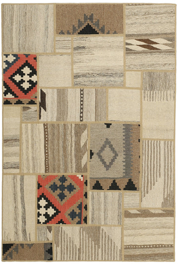 MY-RUG Teppich "Modern Patchwork " Geometrische Muster, Handgeknüpft