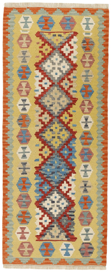 MY-RUG Teppich "Kelim" Rauten-& Diamantmuster, Handgewebt