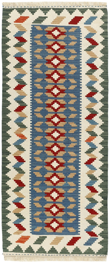 MY-RUG Teppich "Kelim" Rauten-& Diamantmuster, Handgewebt
