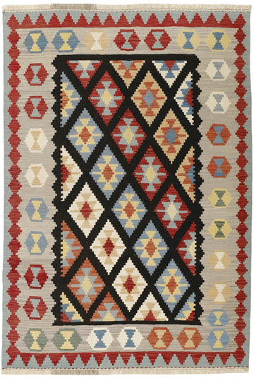 MY-RUG Teppich "Kelim" Rauten-& Diamantmuster, Handgewebt