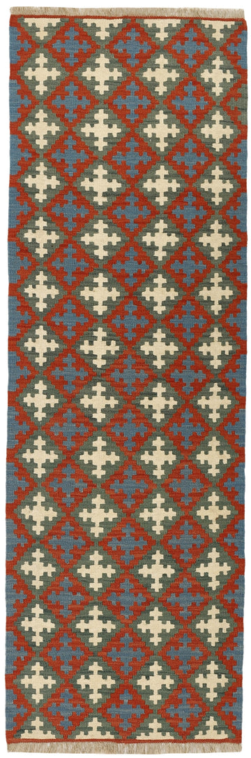 MY-RUG Teppich "Kelim" Rauten-& Diamantmuster, Handgewebt