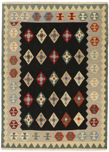 MY-RUG Teppich "Kelim" Rauten-& Diamantmuster, Handgewebt