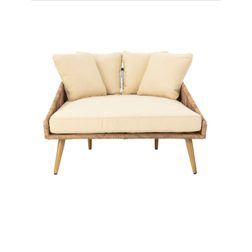 Gartensofa "Nia" mit Auflage und Kissen, Gartensonnenliege