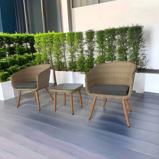 Balkon Sitzgruppe "Saskia" 2 Stühle, 1 Tisch und Sitzkissen