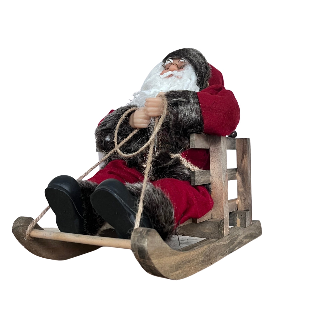 Weihnachtsmann auf Schlitten,Weihnachtsdeko, Santa Claus auf Schlitten