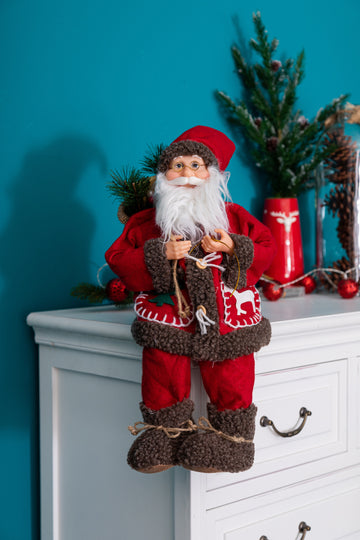 Weihnachtsmann Dekofigur, rote Santa Claus-Figur, Weihnachten