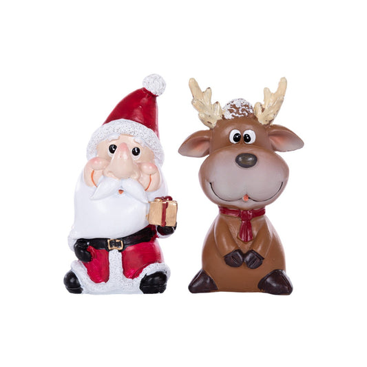 Brillenhalter 2er Set: Weihnachtsmann & Elch – Deko für deine Brille