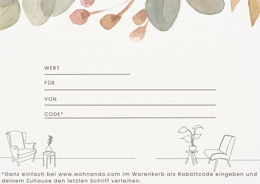Wohnando-Geschenkgutschein