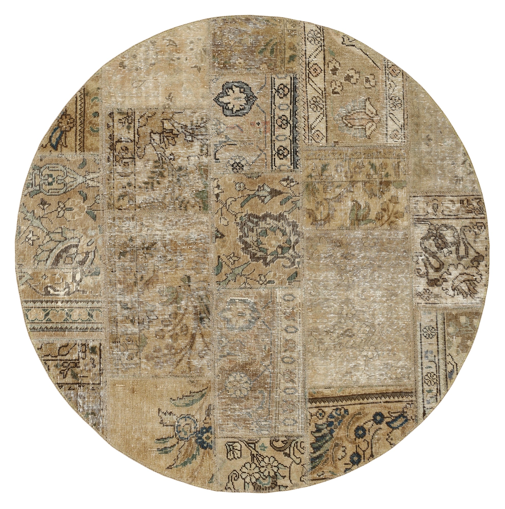 MY-RUG Teppich "Vintage Patch Work" Floral & Ornamentiert, Handgeknüpft