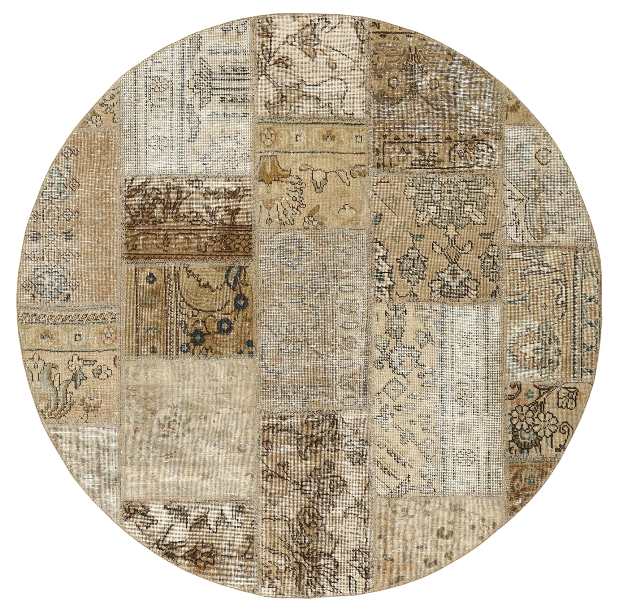 MY-RUG Teppich "Vintage Patch Work" Floral & Ornamentiert, Handgeknüpft