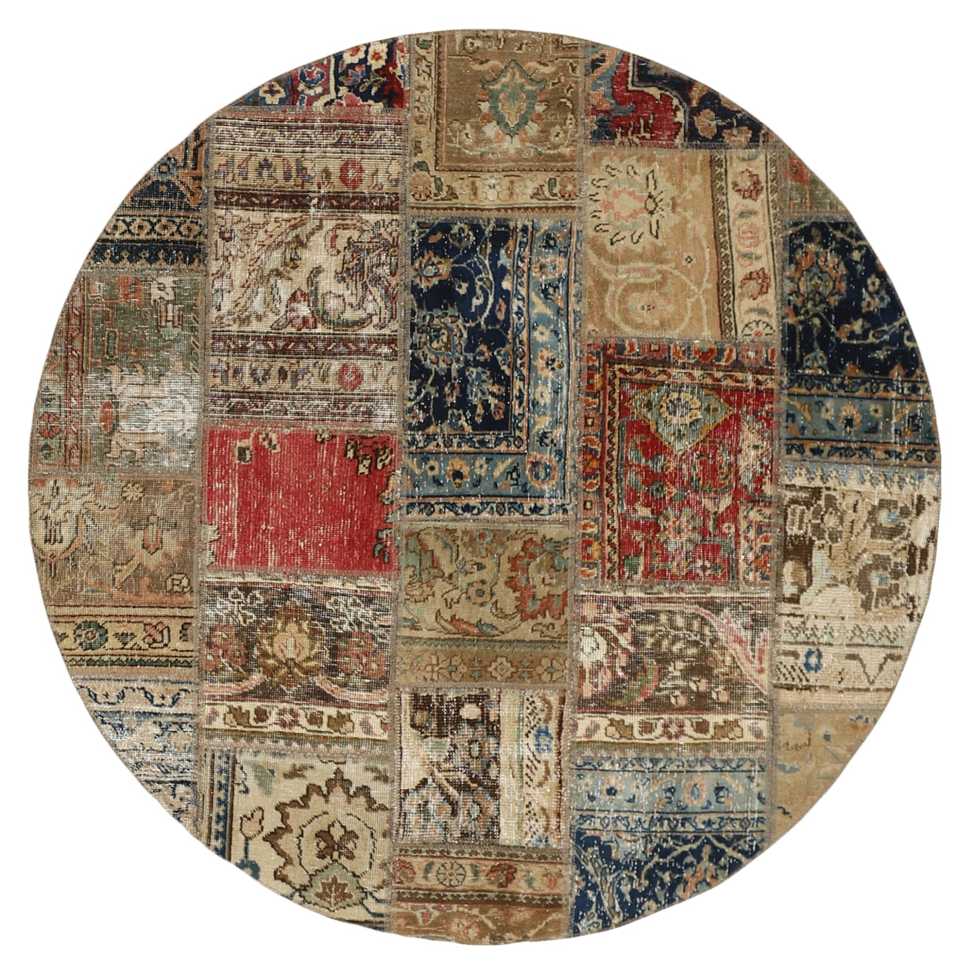 MY-RUG Teppich "Vintage Patch Work" Floral & Ornamentiert, Handgeknüpft