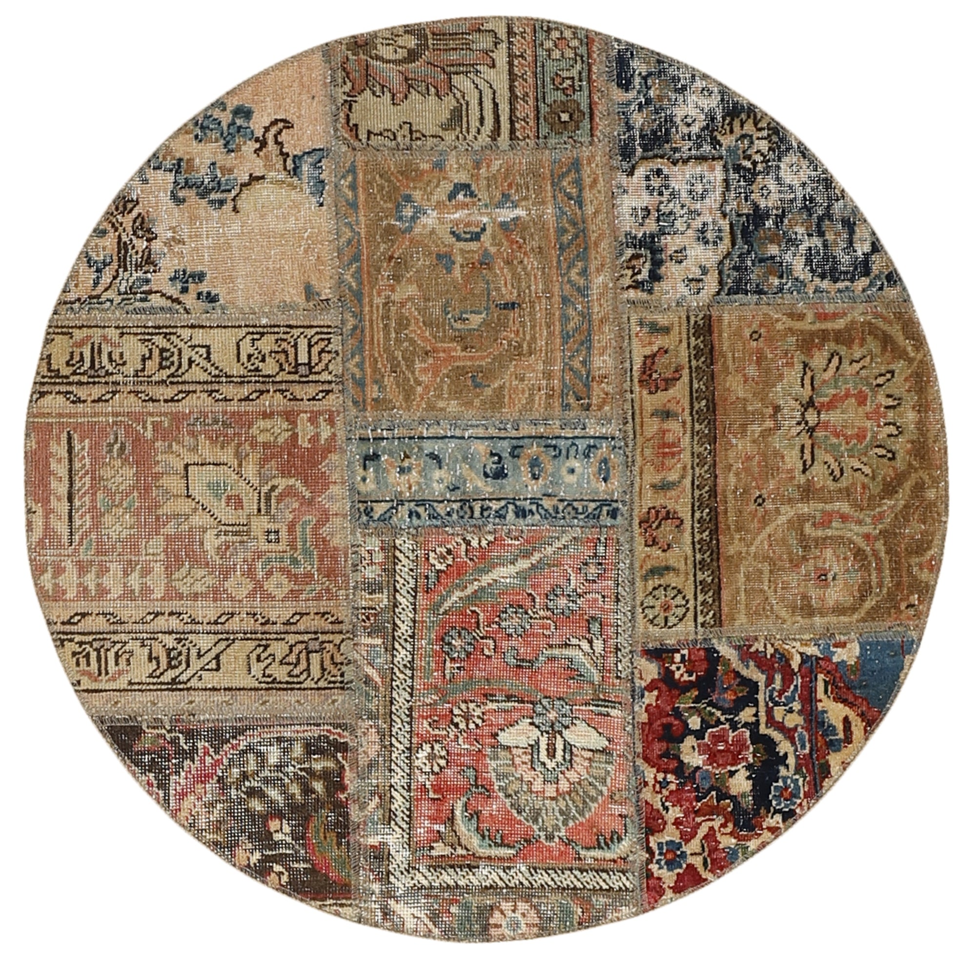 MY-RUG Teppich "Vintage Patch Work" Floral & Ornamentiert, Handgeknüpft