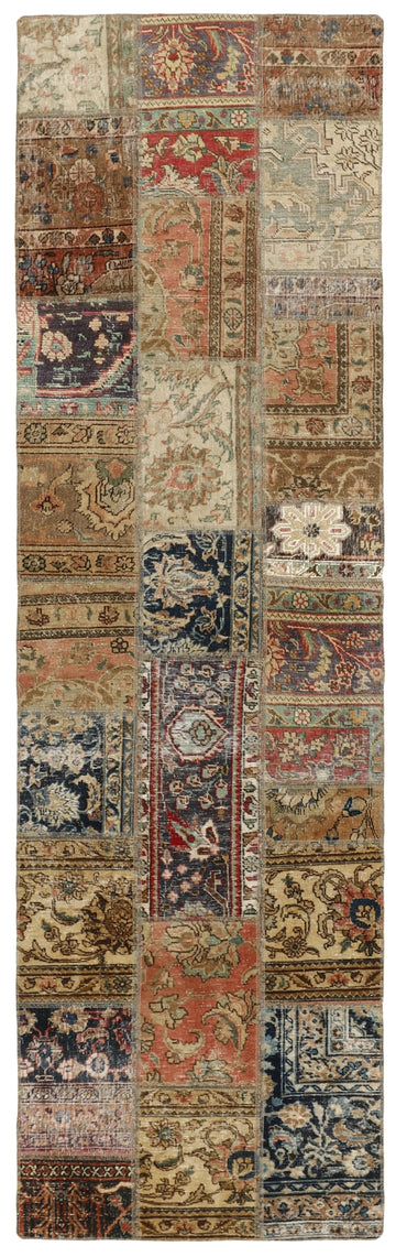 MY-RUG Teppich "Vintage Patch Work" Floral & Ornamentiert, Handgeknüpft